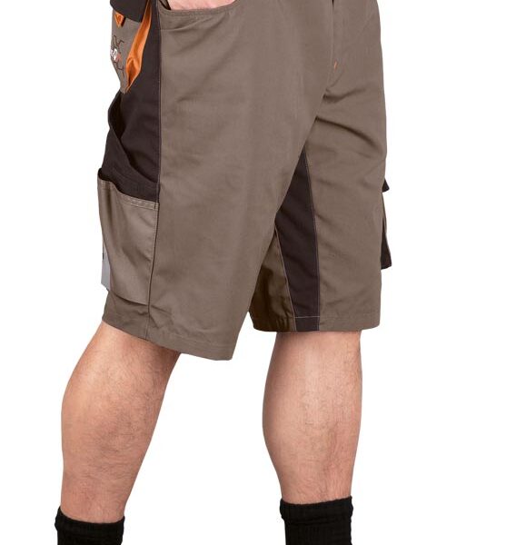 Spodnie ochronne do pasa NEW AGE z krótkimi nogawkami, wykonane z materiału typu canvas; LH-NA-TS; L.HOLLMAN; Raw-Pol